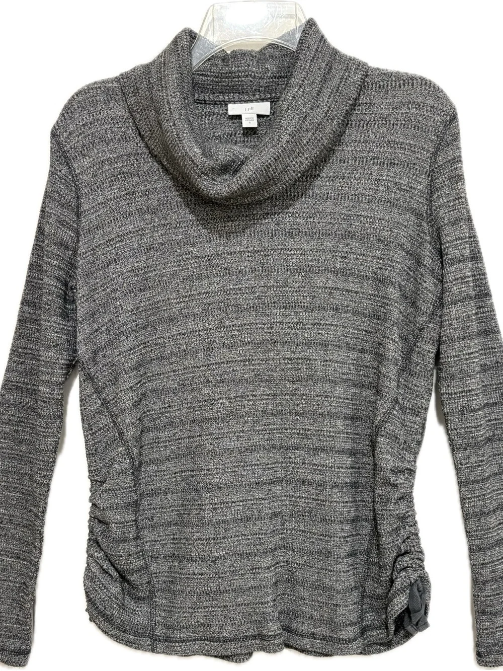 J.Jill Pure Jill Marled Cowl Turtleneck Pullover Sweater Side Lace-Up Size Small - Picture 1 of 6